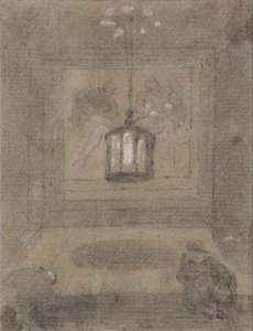 Un sanctuaire souterrain avec deux figures agenouillées devant une Pietà - Richard Wilson